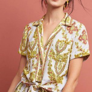 Anthropologie Echarpe Cropped Blouse